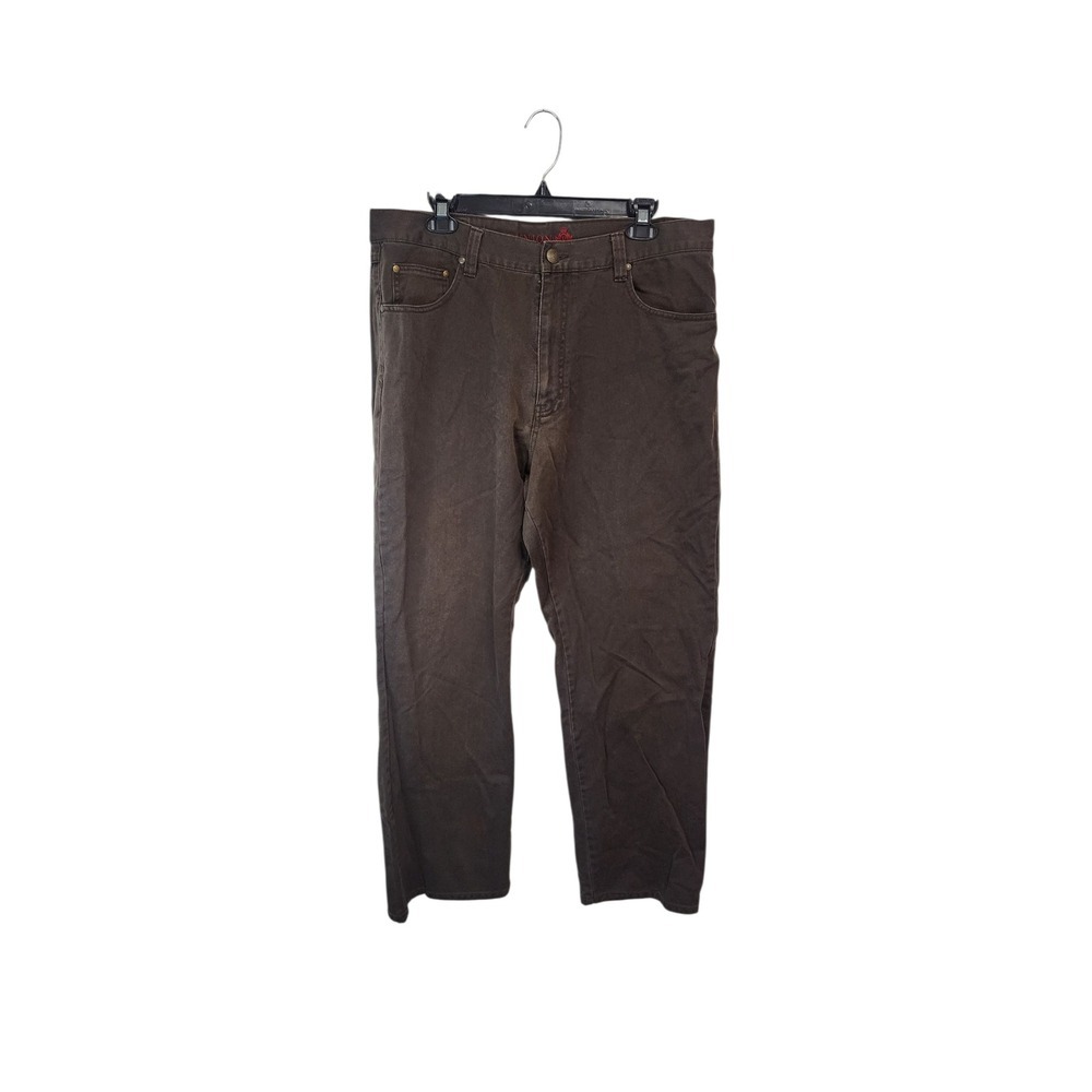 Reunion‎ Bootcut Jeans Mens 36x32 Brown Denim Casual Classic